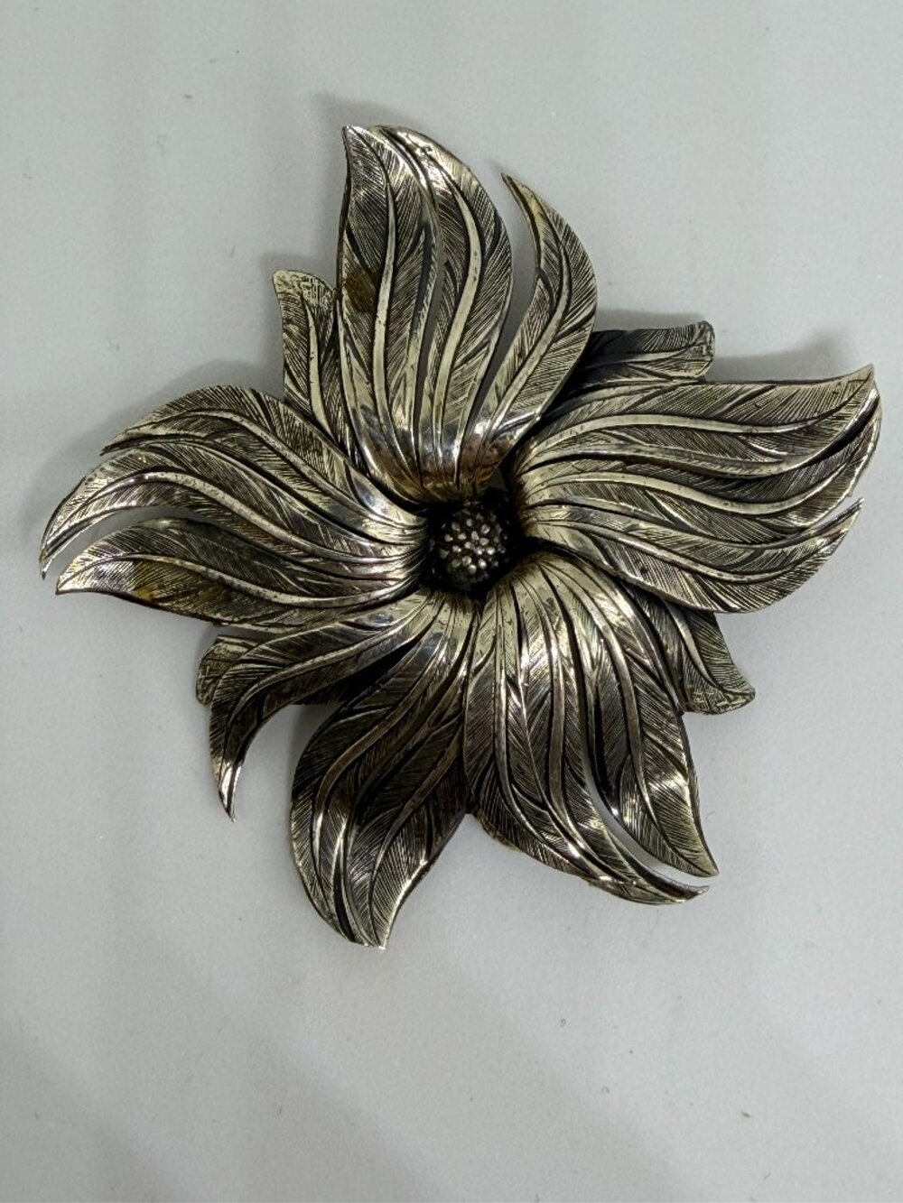 Vintage Danecraft Sterling Silver Coneflowers Brooch